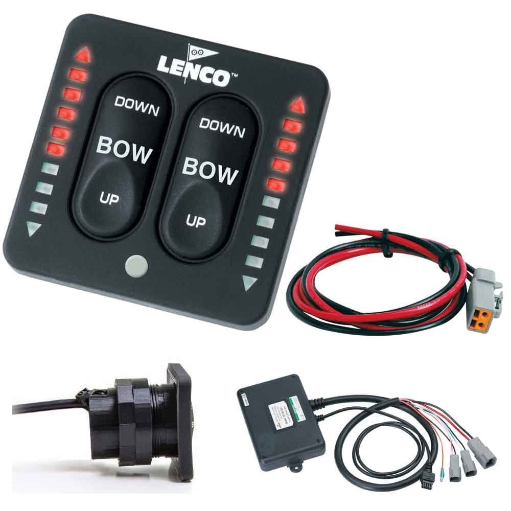 Lenco LED Indicator Two-Piece Tactile Switch Kit w/ Pigtail f/ Single Actuator Systems - Boat Outfitting | Trim Tab Accessories - Lenco