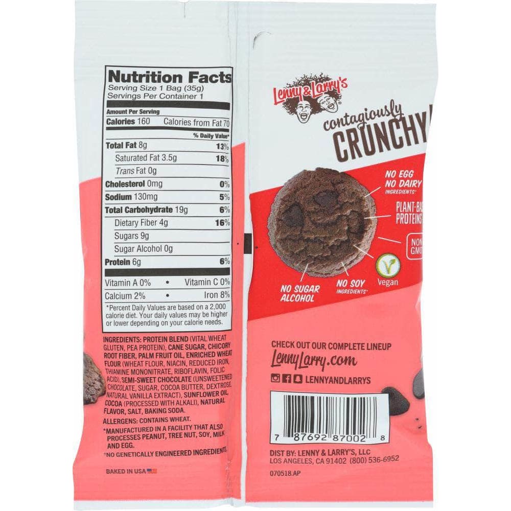 Lenny & Larrys Lenny & Larrys Cookie Doble Chococlate Single Serve, 1.25 oz