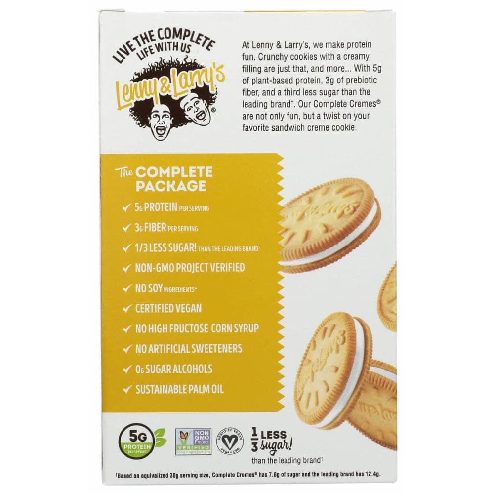 LENNY & LARRYS Grocery > Snacks > Cookies LENNY & LARRYS Vanilla Complete Cremes Cookies, 5.71 oz