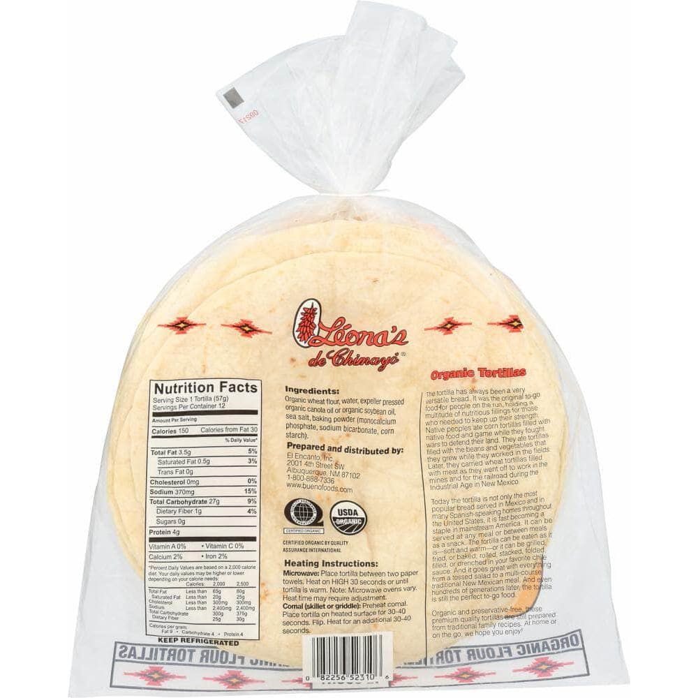 Leonas Leonas De Chinayo Organic Homestyle Tortillas, 24 oz