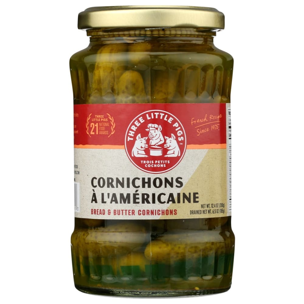 LES TROIS PETITS: Cornichons A L’Americaine 12.4 FO (Pack of 4) - Grocery > Pantry > Condiments - LES TROIS PETITS