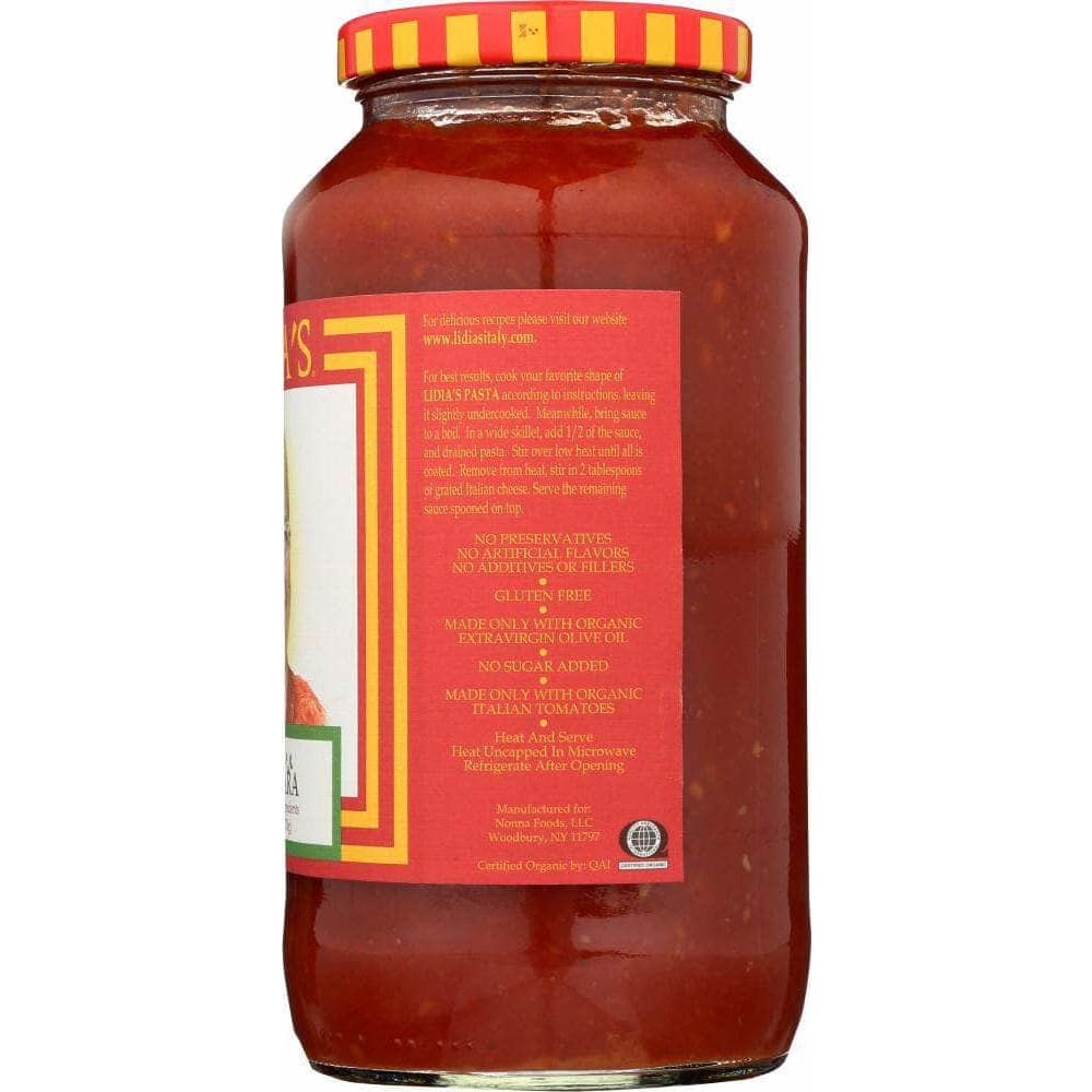 Lidias Lidias Organic Marinara Sauce, 25 fl oz