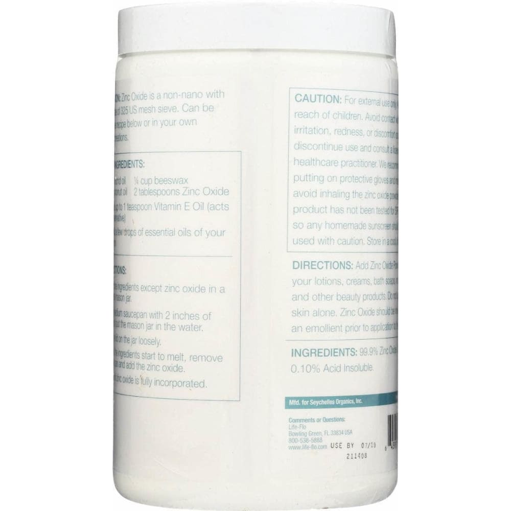 LIFE FLO Vitamins & Supplements > Vitamins & Minerals LIFE FLO: Zinc Oxide Powder, 16 oz