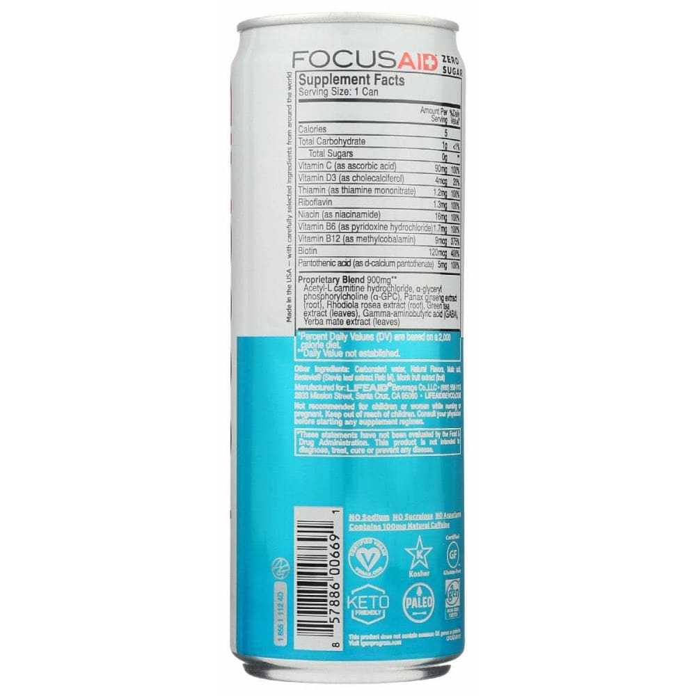 LIFEAID BEVERAGE Lifeaid Beverage Focusaid Zero, 12 Oz