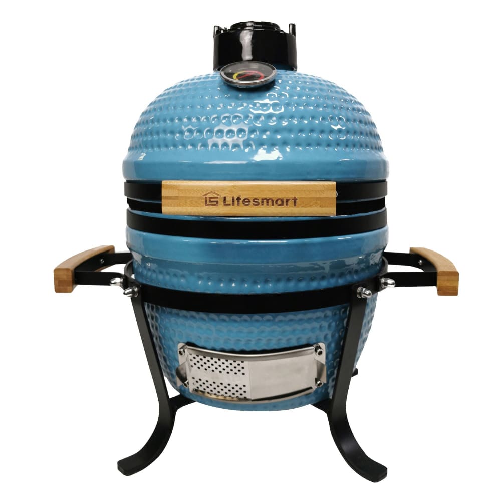 Lifesmart Lifesmart Pack and Go Charcoal Kamado Grill with Carry Bag - Turquoise - Home/Patio & Outdoor Living/Grilling/Kamado Grills/ -