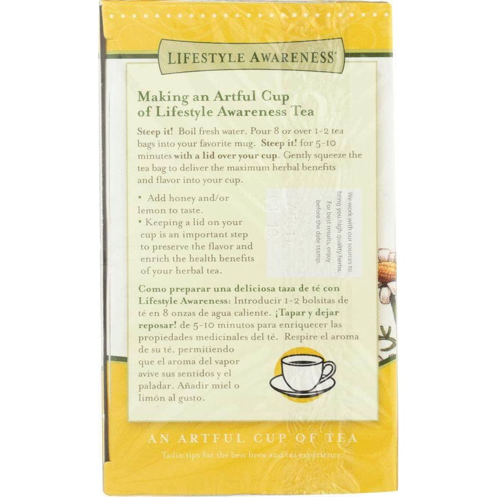 Tadin Lifestyle Awareness Organic Chamomile Tea, 20 teabags