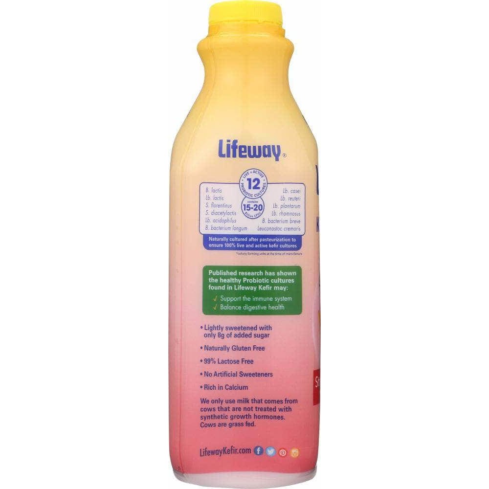 Lifeway Lifeway Kefir Cultured Milk Smoothie Strawberry-Banana, 32 oz