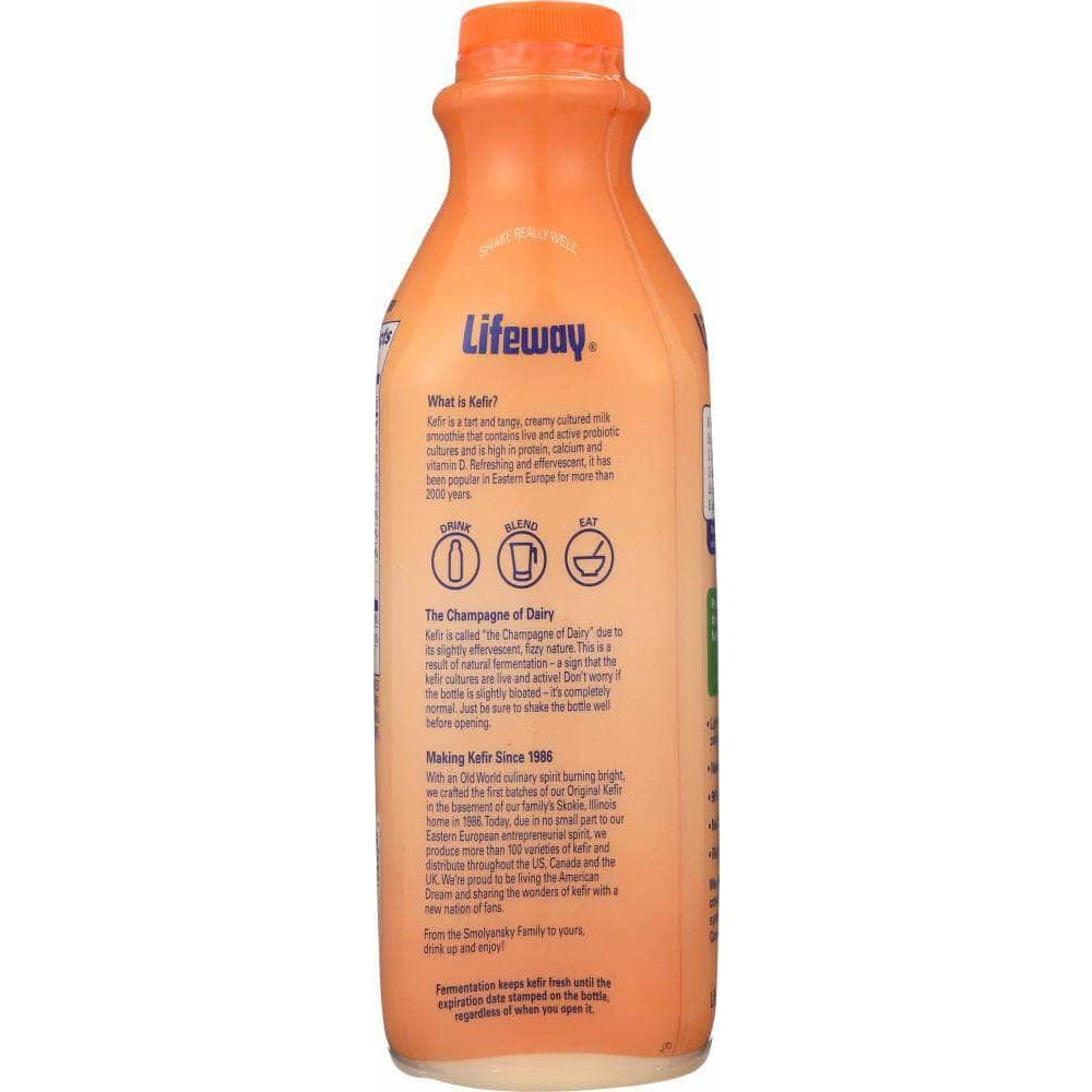 Lifeway Lifeway Kefir Peach Cultured Lowfat Milk Smoothie, 32 oz