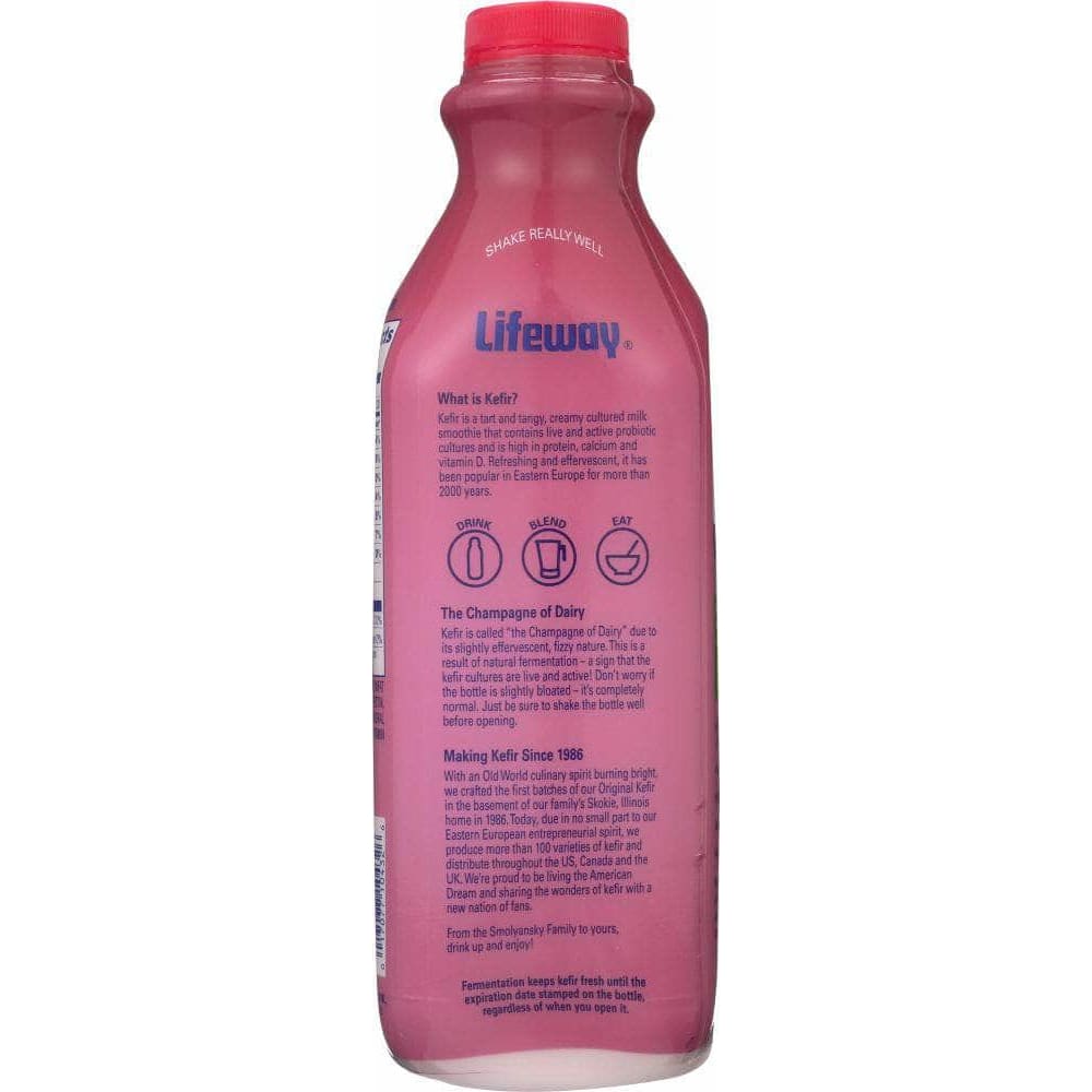 Lifeway Lifeway Kefir Raspberry Cultured Lowfat Milk Smoothie, 32 oz