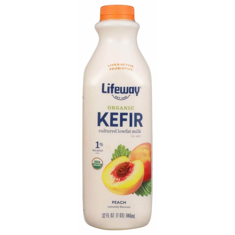 Lifeway Lifeway Organic Kefir Cultured Lowfat Milk Peach, 32 oz