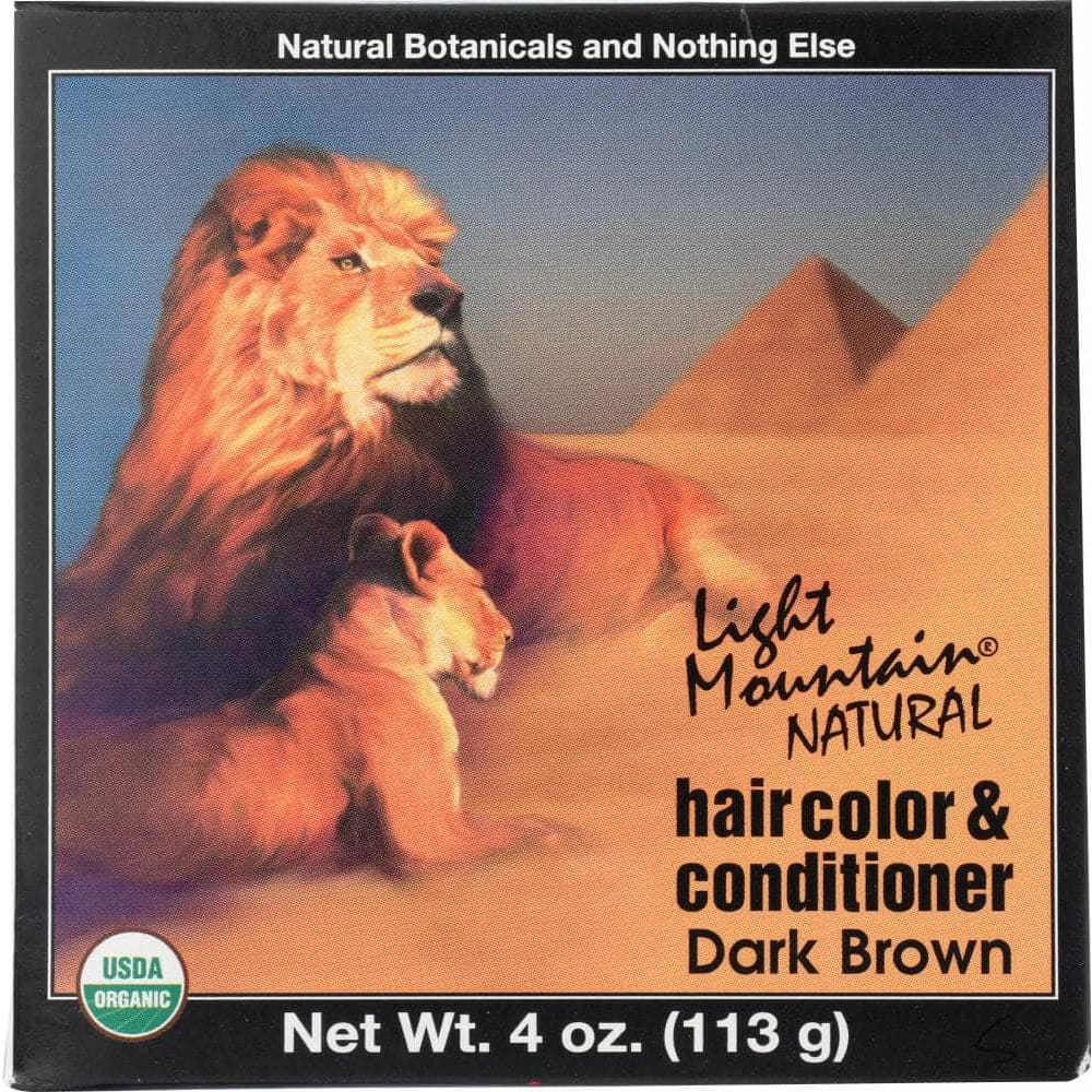 Light Mountain Light Mountain Natural Hair Color and Conditioner Dark Brown, 4 oz