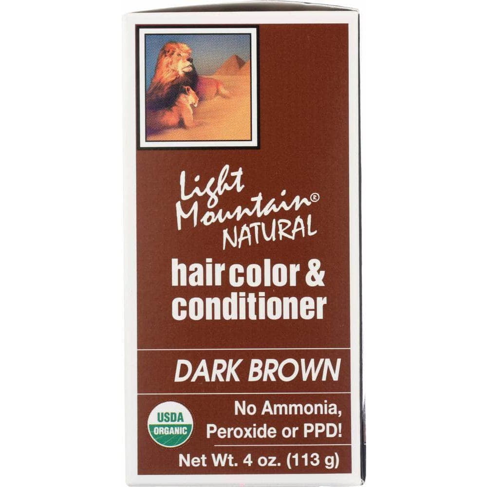 Light Mountain Light Mountain Natural Hair Color and Conditioner Dark Brown, 4 oz