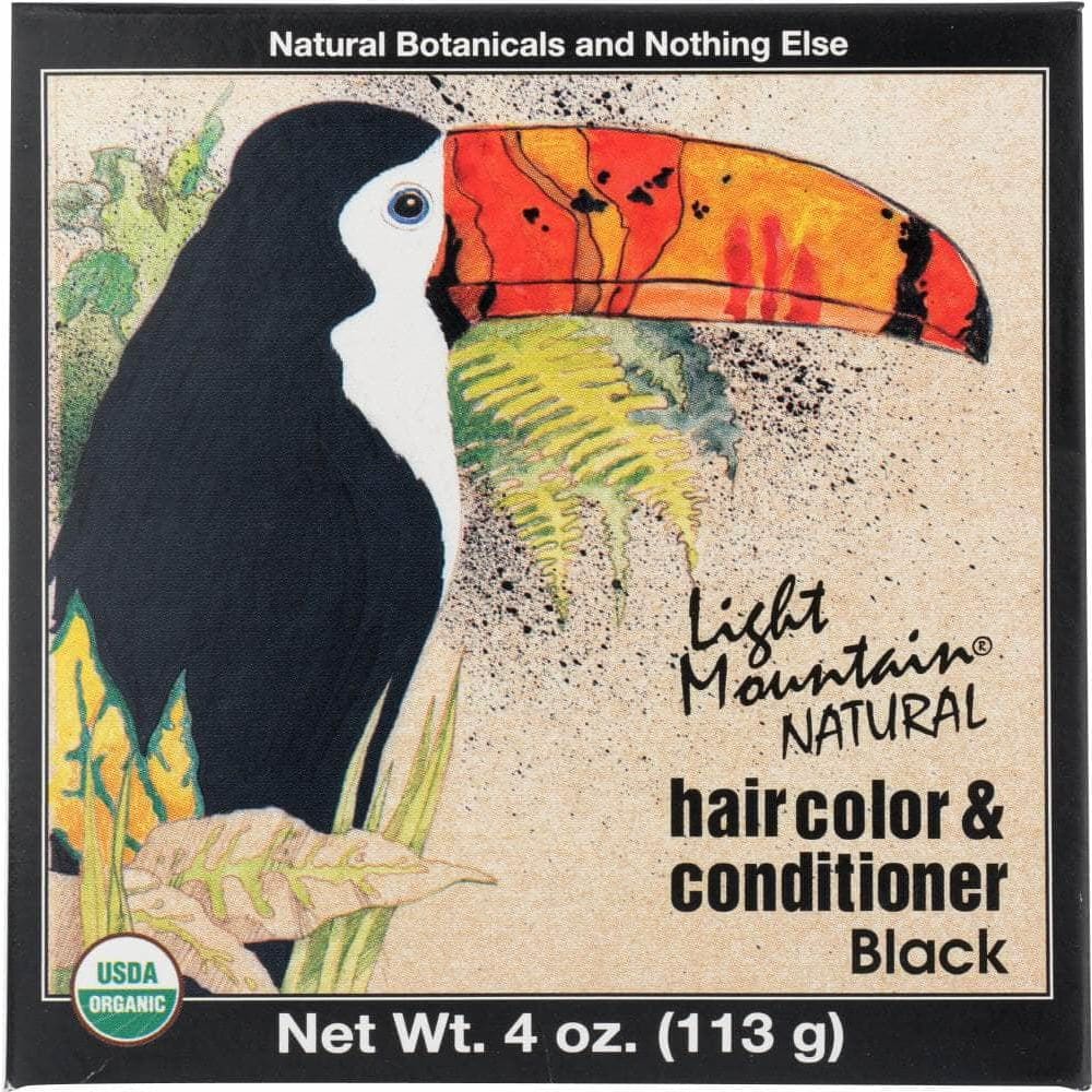 Light Mountain Light Mountain Natural Hair Color & Conditioner Black, 4 oz