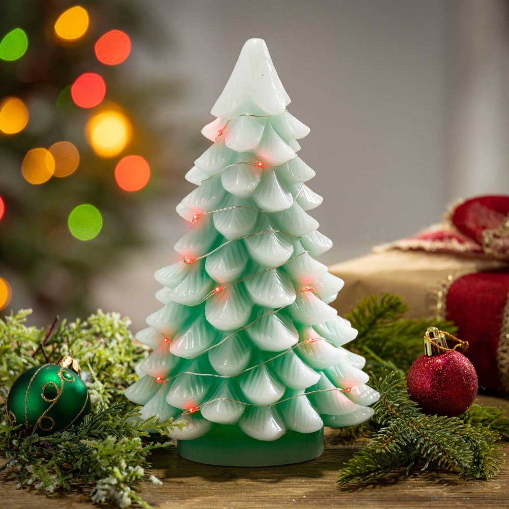 Lighted Green Christmas Tree with Color-Changing LED Lights Set of 2 - Indoor Christmas Decor - ShelHealth