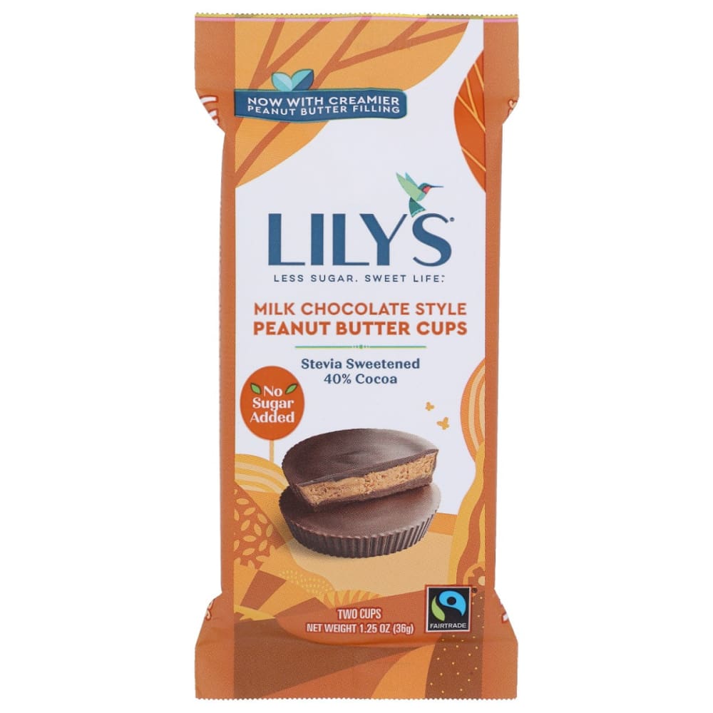 LILYS SWEETS: Milk Chocolate Style Peanut Butter Cups 1.25 oz (Pack of 6) - LILYS SWEETS
