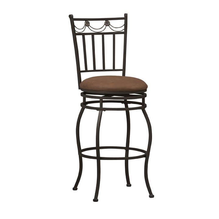 Linon Swag 24 Counter Stool - Brown - Linon