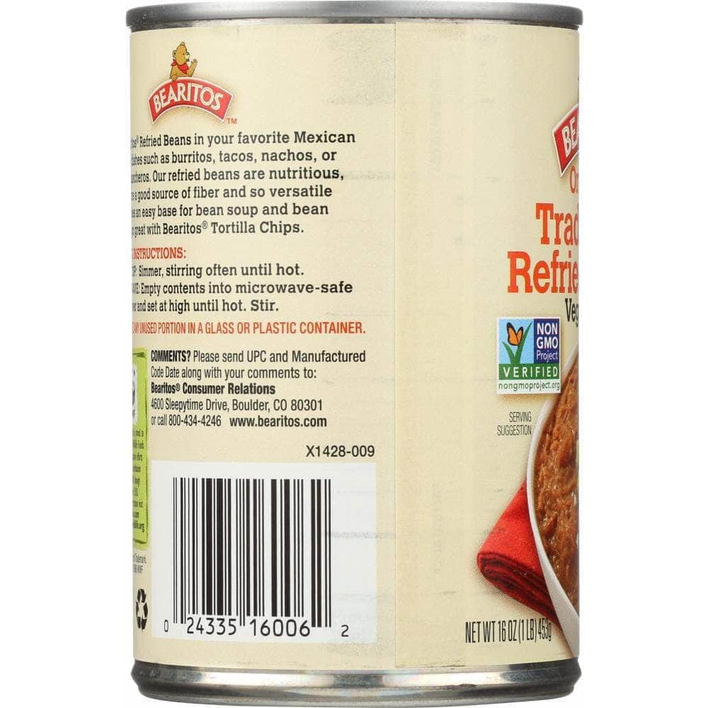 Bearitos Little Bear Refried Beans Original, 16 oz