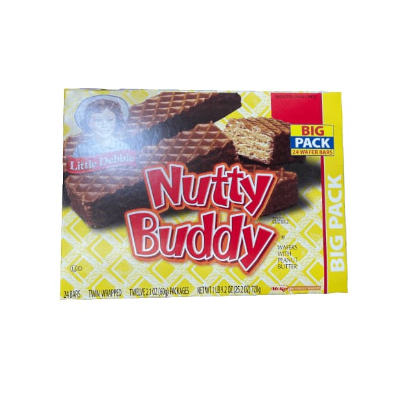 Little Debbie Little Debbie Nutty Buddy Wafer Bars, 24 ct, 25.2 oz