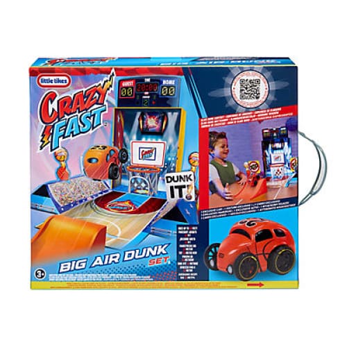 Little Tikes Crazy Fast Big Air Dunk Playset with Pullback Toy Car Vehicle - Home/ - Little Tikes