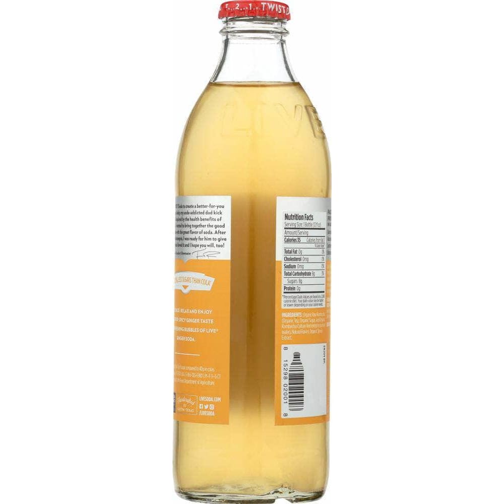 Live Soda Live Soda Ginger Kombucha, 12 oz