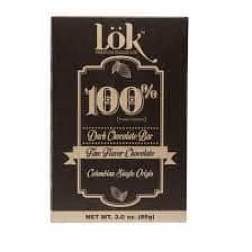 LOK FOODS Grocery > Chocolate, Desserts and Sweets > Chocolate LOK FOODS Bar Choc Drk 100 Pct Cco, 3 oz