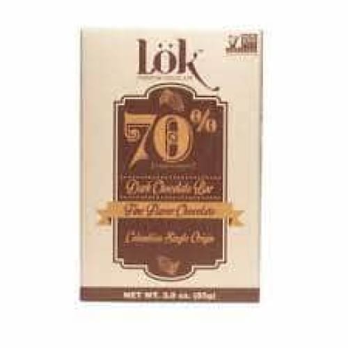 LOK FOODS Grocery > Chocolate, Desserts and Sweets > Chocolate LOK FOODS Bar Choc Drk 70 Pct Ccao, 3 oz