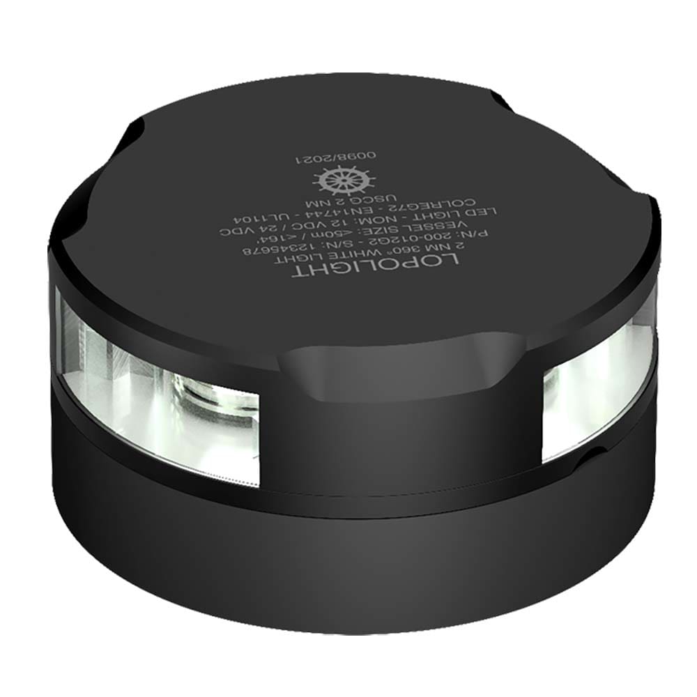 Lopolight Series 200-012 - Anchor Light - 2NM - Horizontal Mount - White - Black Housing - Lighting | Navigation Lights - Lopolight