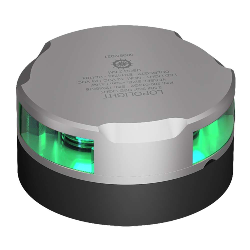 Lopolight Series 200-015 - Navigation Light - 2NM - Horizontal Mount - Green - Silver Housing - Lighting | Navigation Lights - Lopolight