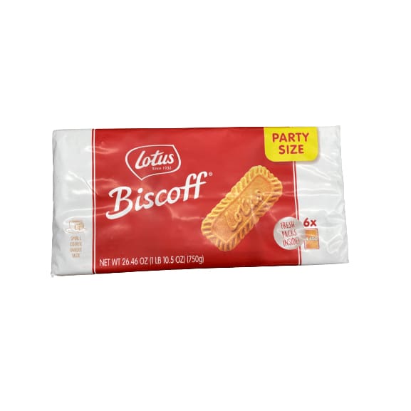 Biscoff Lotus Biscoff Caramelized Biscuit Cookies – Party Size, 26.4 Oz.