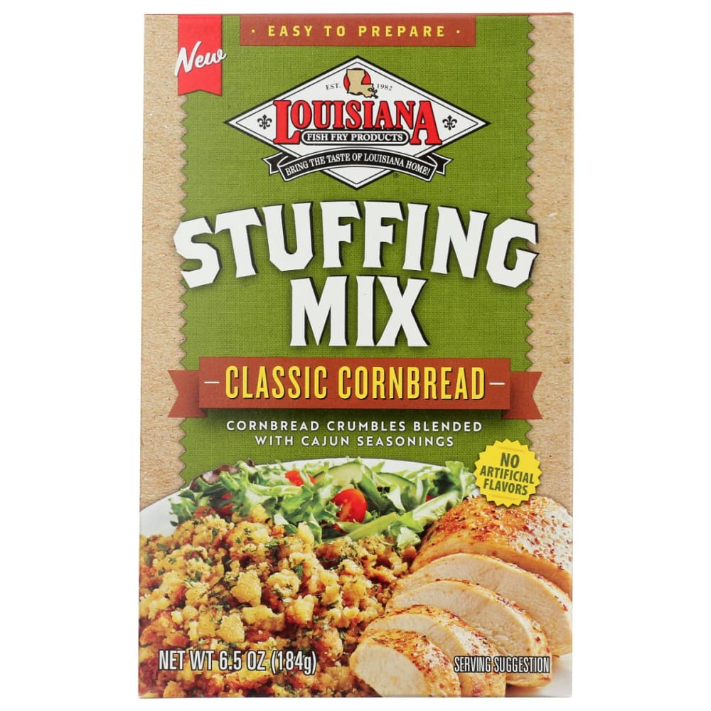 LOUISIANA FISH FRY: Stuffing Classic Cornbread Mix 6.5 OZ (Pack of 5) - Grocery > Cooking & Baking > Seasonings - LOUISIANA FISH FRY