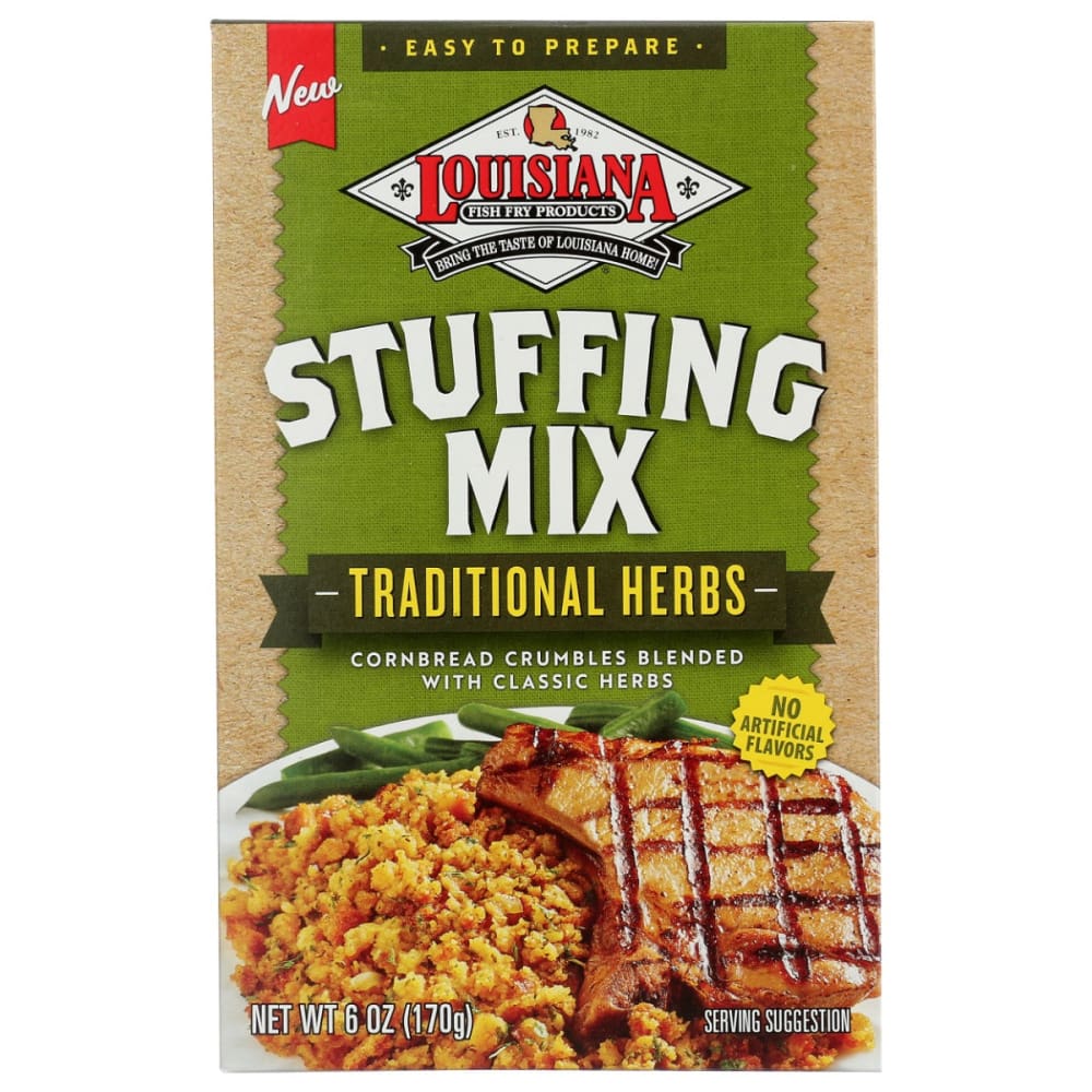 LOUISIANA FISH FRY: Stuffing Traditional Herbs Mix 6 OZ (Pack of 5) - Grocery > Cooking & Baking > Seasonings - LOUISIANA FISH FRY