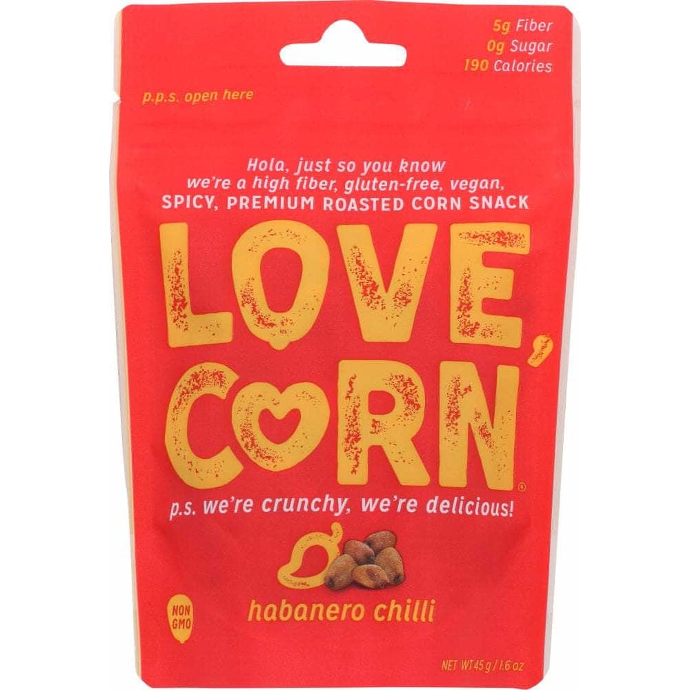 LOVE, CORN Grocery > Snacks LOVE CORN: Habanero Chilli, 1.6 oz