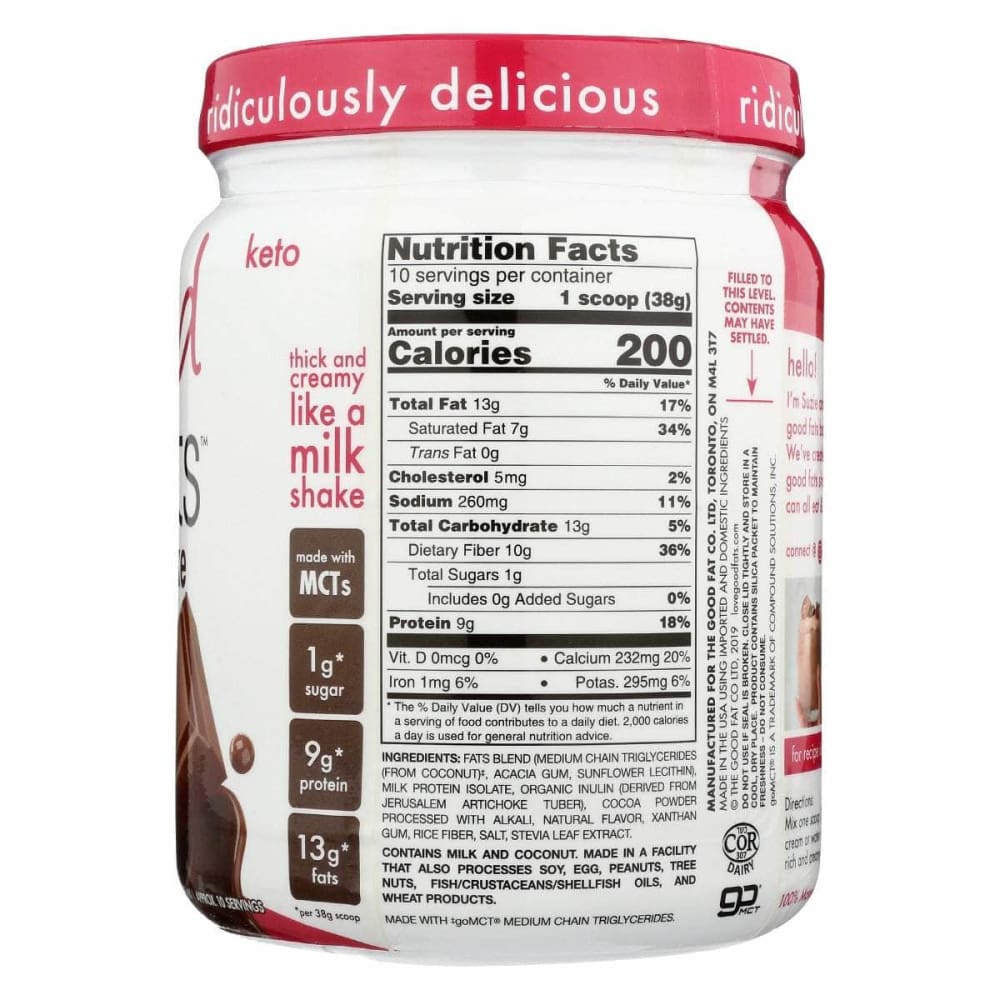 LOVE GOOD FATS Vitamins & Supplements > Miscellaneous Supplements LOVE GOOD FATS: Shake Milk Chocolate, 13.4 oz