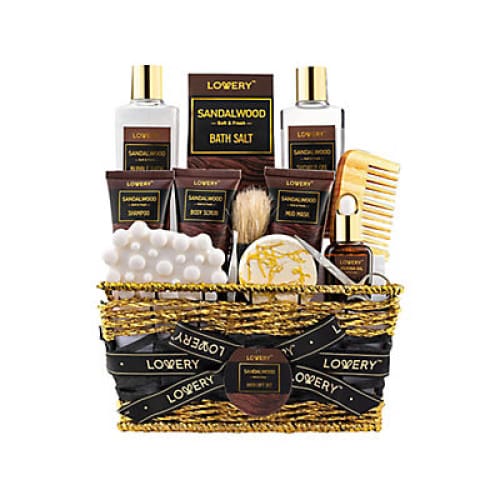 Lovery Men’s Sandalwood 14-Piece Bath Gift Set - Home/Beauty/Holiday Beauty Gifts/ - Lovery