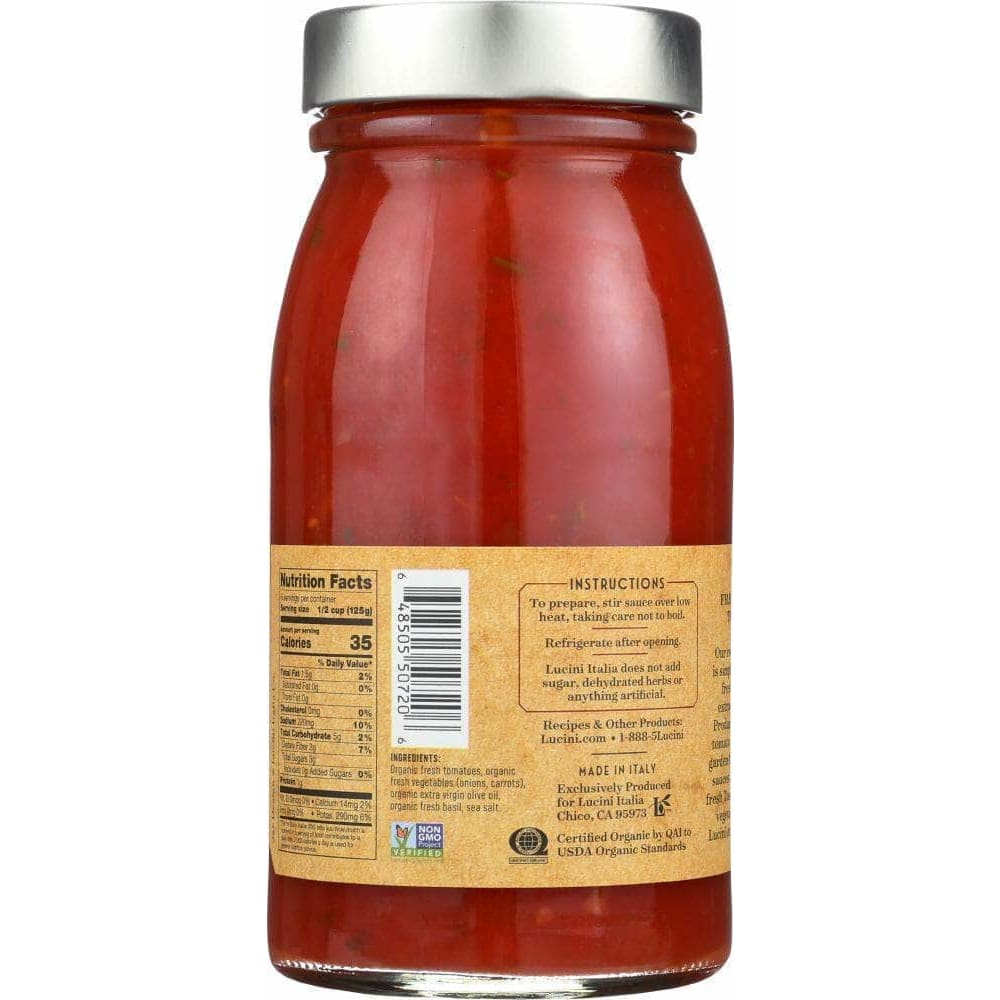 Lucini Italia Lucini Italia Tomato Sauce Rustic Basil, 25.5 oz