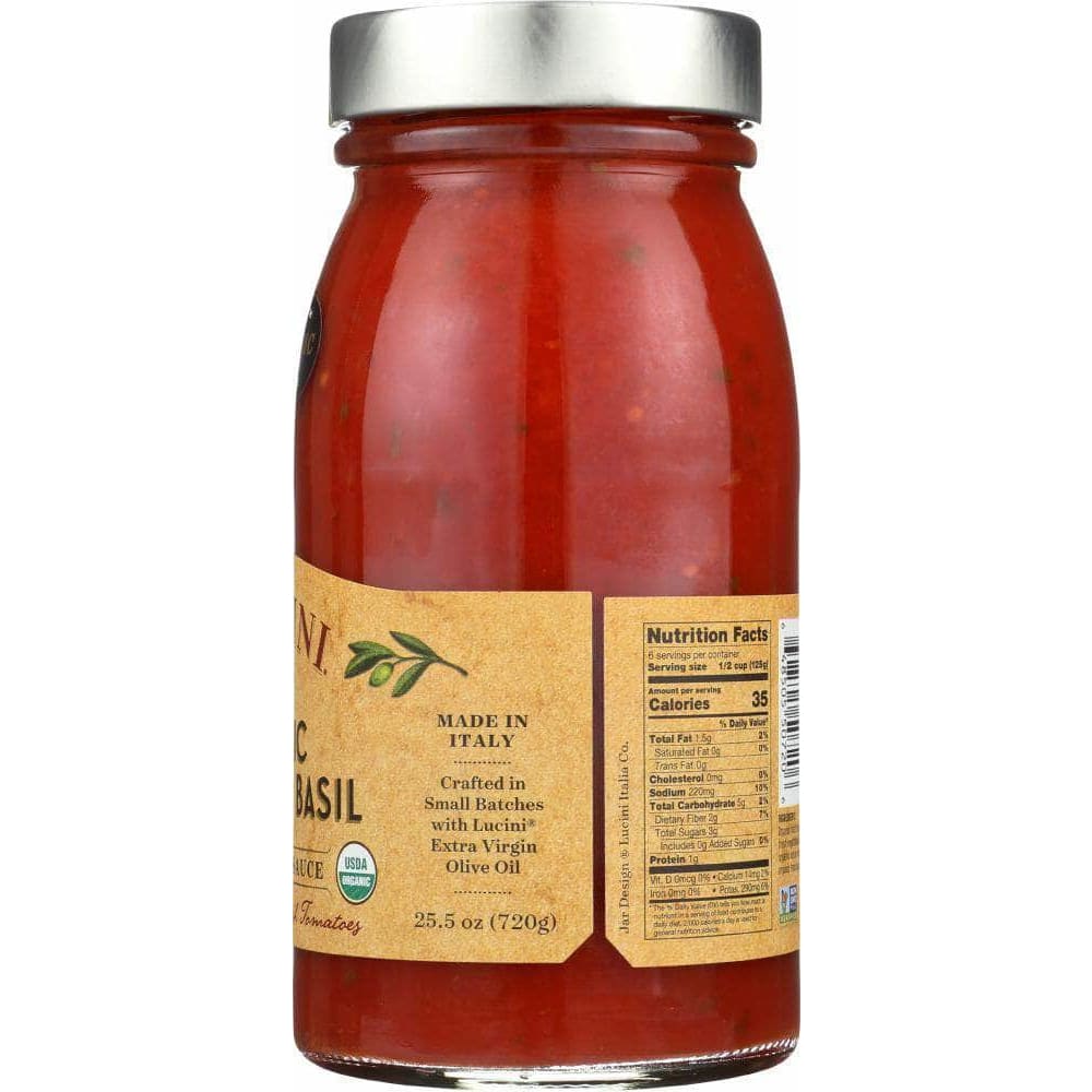 Lucini Italia Lucini Italia Tomato Sauce Rustic Basil, 25.5 oz