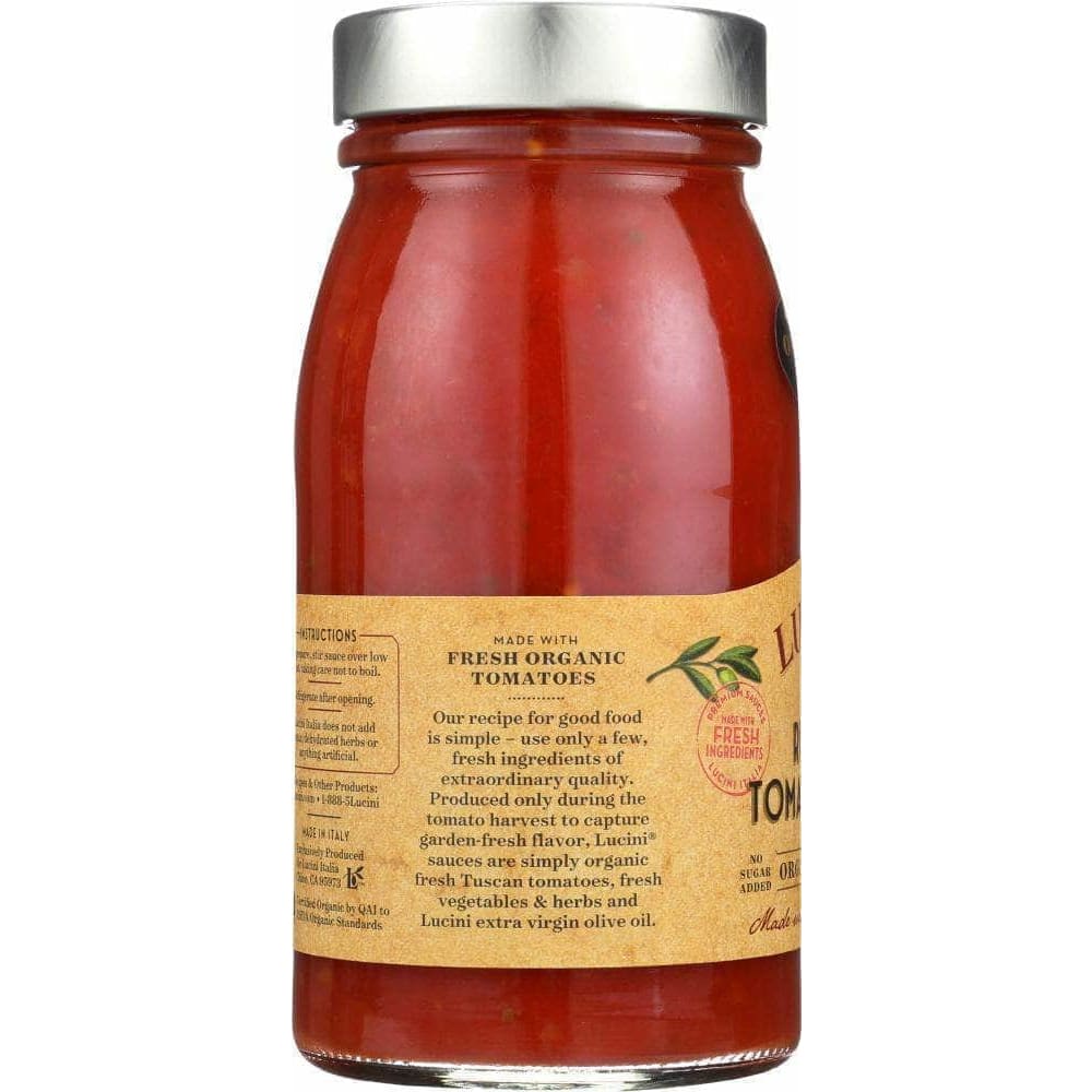 Lucini Italia Lucini Italia Tomato Sauce Rustic Basil, 25.5 oz