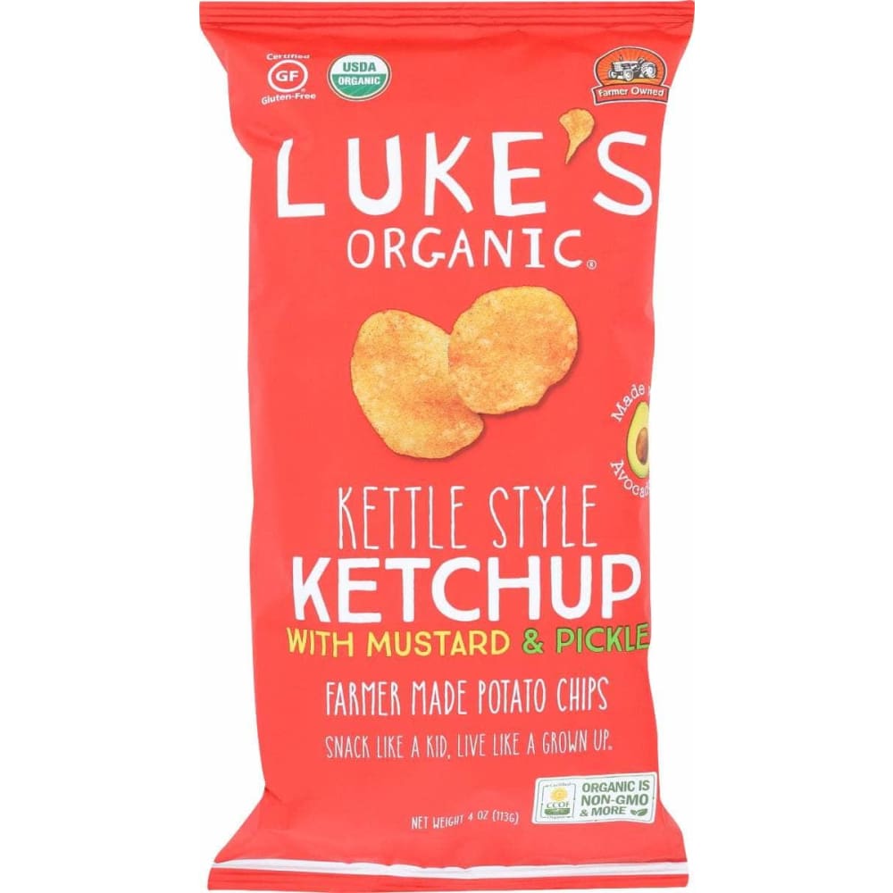 LUKE'S ORGANIC LUKES ORGANIC Chip Pto Ketmust Ktl Org, 4 oz