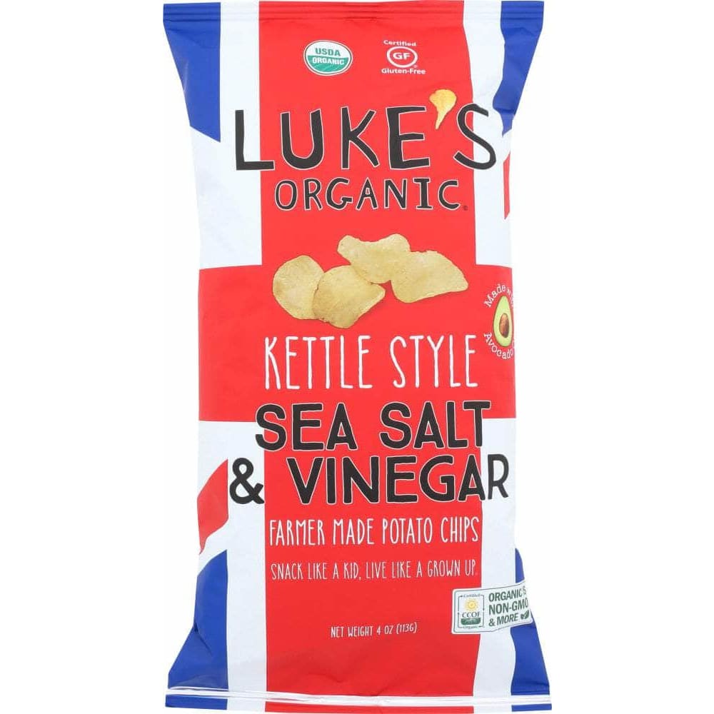 LUKES ORGANIC LUKES ORGANIC Potato Sea Salt Vinegar Kettle Chip, 4 oz