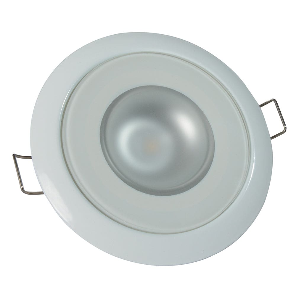 Lumitec Mirage - Flush Mount Down Light - Glass Finish/ White Bezel - Warm White Dimming - Lighting | Dome/Down Lights - Lumitec