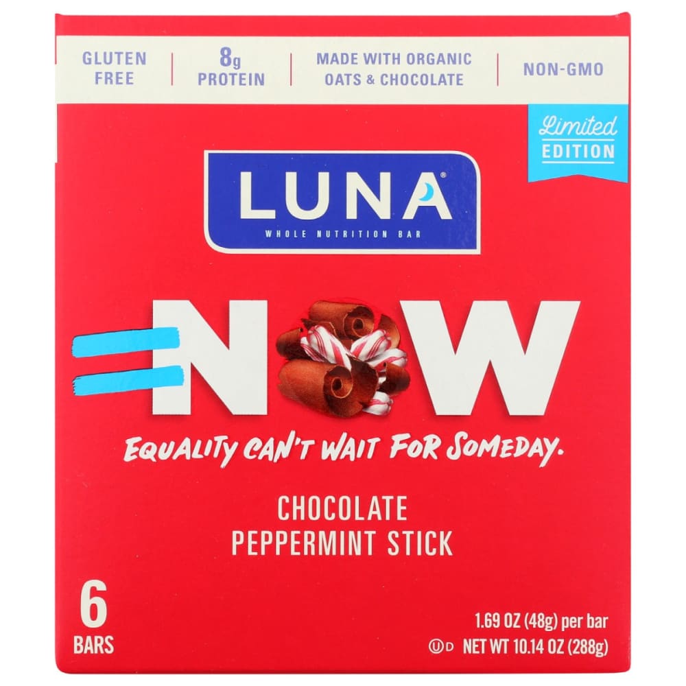 LUNA: Chocolate Peppermint Stick Bar 10.14 oz (Pack of 3) - Nutritional Bars - LUNA