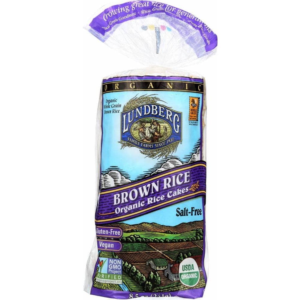 Lundberg Family Farms Lundberg Brown Rice Organic Rice Cakes Salt Free, 8.5 oz