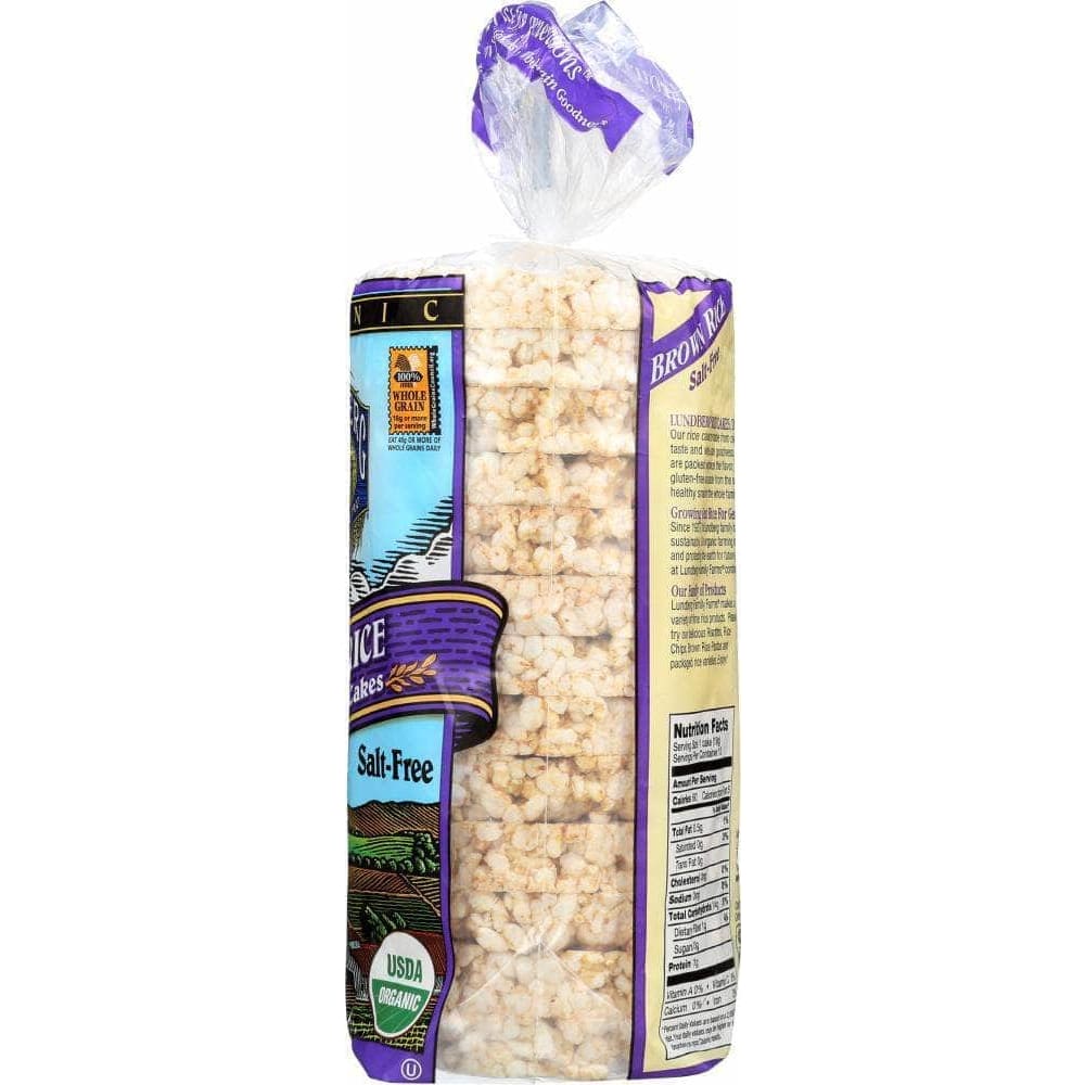 Lundberg Family Farms Lundberg Brown Rice Organic Rice Cakes Salt Free, 8.5 oz