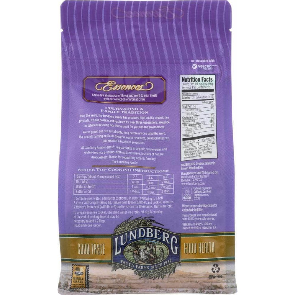 Lundberg Family Farms Lundberg Organic California Brown Jasmine Rice, 2 lb