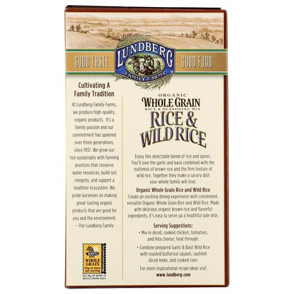 LUNDBERG FAMILY FARMS Lundberg Rice And Wild Rice Garlic And Basil, 6 Oz