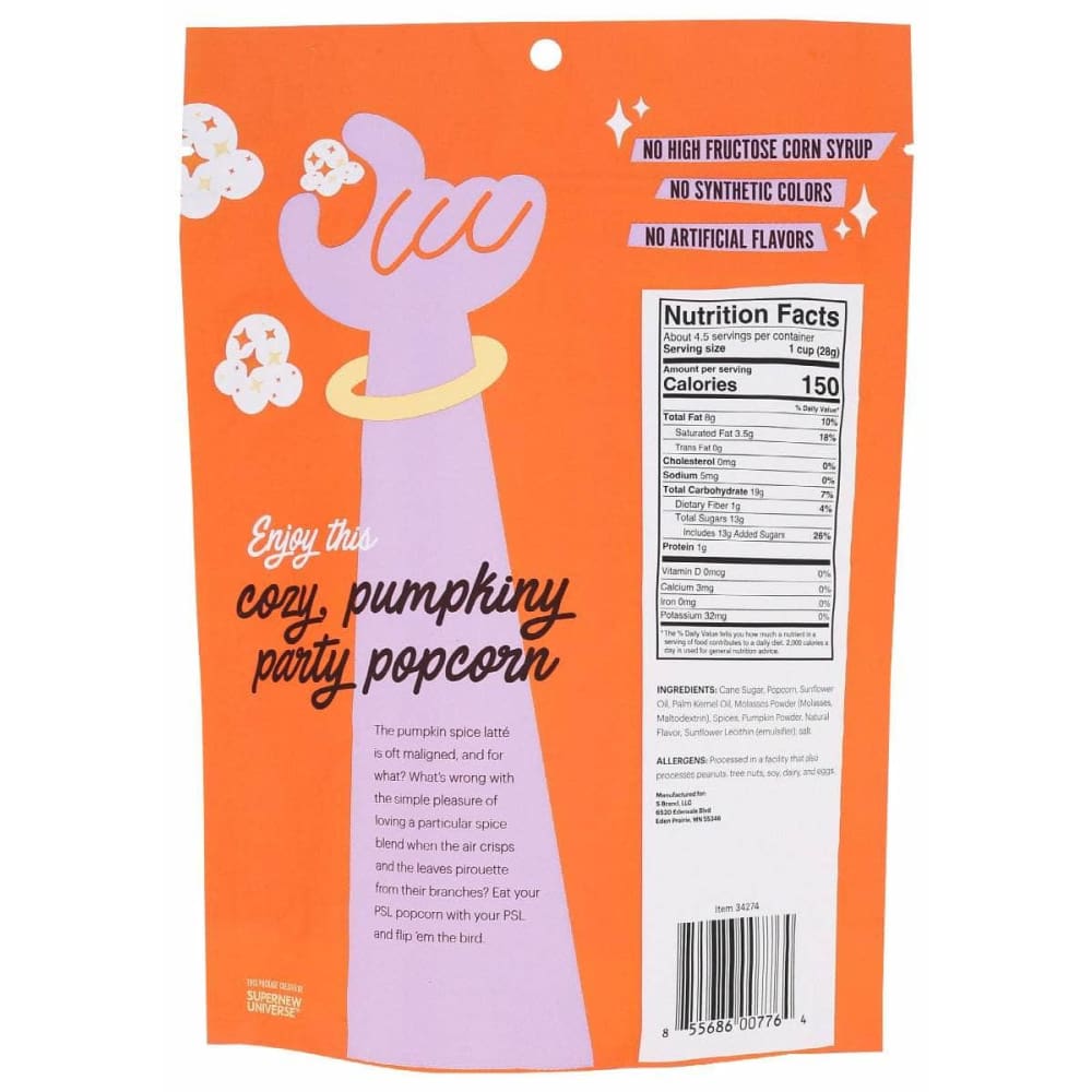 MADDY & MAIZE Grocery > Snacks > Popcorn MADDY & MAIZE: Vanilla Pumpkin Spice Popcorn, 4.5 oz