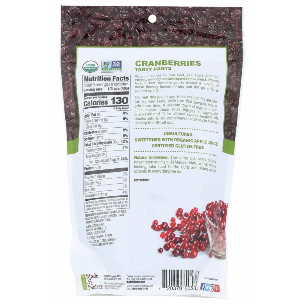 MADE IN NATURE Made In Nature Organic Dried Cranberries, 13 Oz