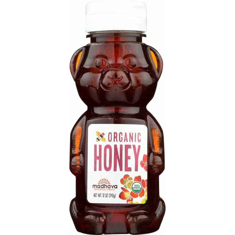 Madhava Madhava Honey Organic Honey Bear, 12 oz