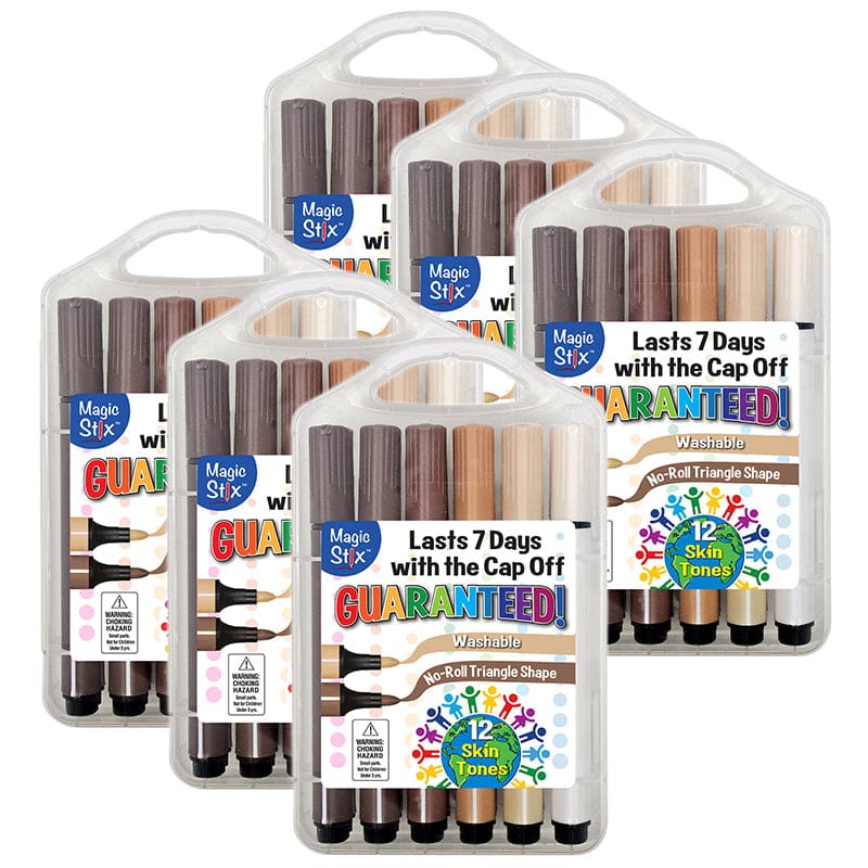 Magic Tri Stix 12 Skin Tones 6Pcs - Paint - The Pencil Grip