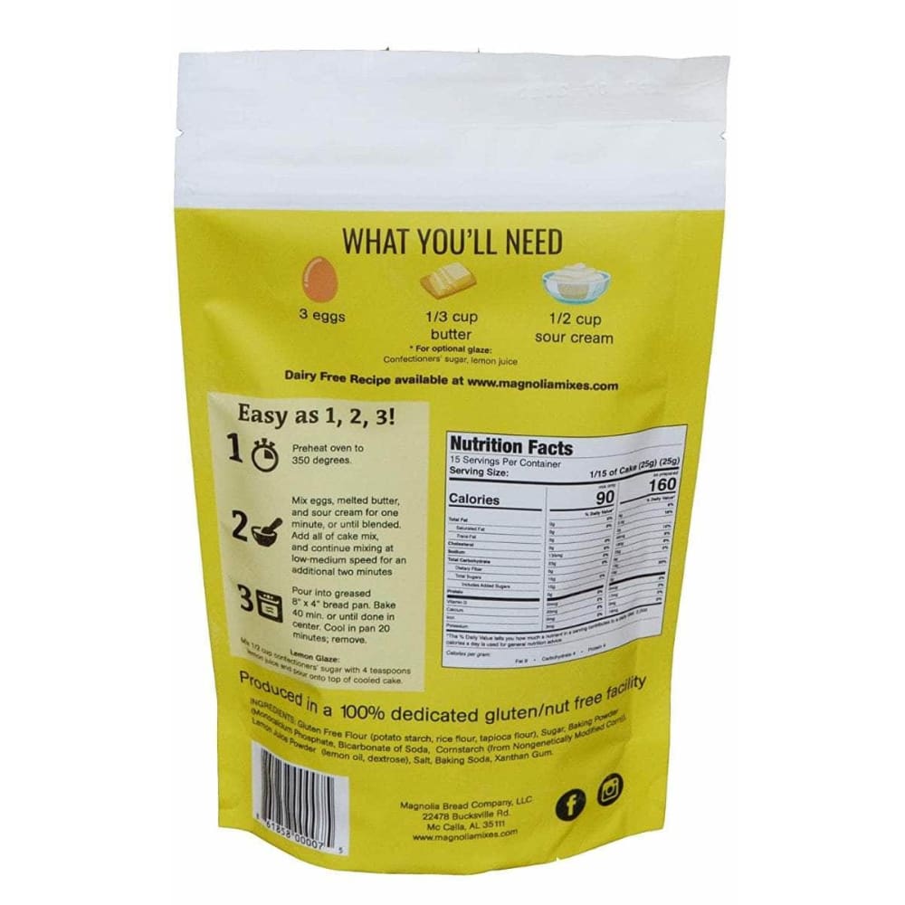 MAGNOLIA MIXES Magnolia Mixes Mix Cake Lemon Pound, 14 Oz